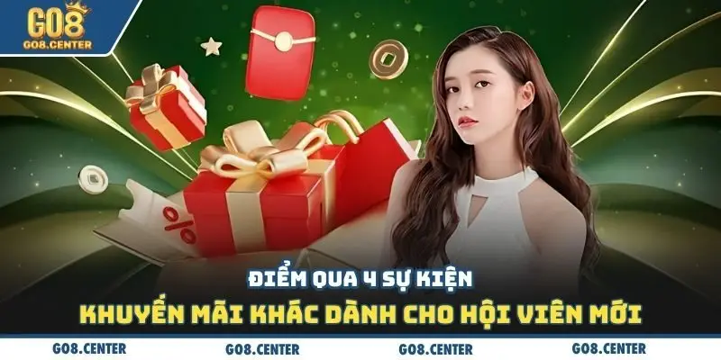 Khuyến Mãi Nạp Đầu Go8 Bùng Nổ Ưu Đãi Lên Đến 18 Triệu Đồng 3 Điểm qua 4 sự kiện khuyến mãi khác dành cho hội viên mới